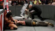 Braun was apparently injured after a beat-down at the hands of the heel trio last week on Raw
